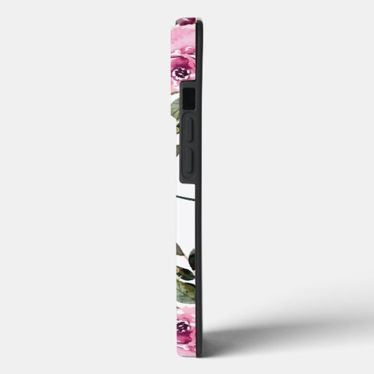 Coques Case-Mate iPhone Initiales florale fantaisie et nom (Verso / Gauche)