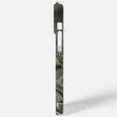 Coques Case-Mate iPhone Initiales fractales Abstraites gris gris vert Sage (Verso / Gauche)