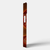 Coques Case-Mate iPhone Initiales fractales abstraites lumineuses orange r (Verso / Droite)