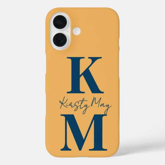 Coques Case-Mate iPhone Initiales minimes modernes Nom Personnaliser (Verso)