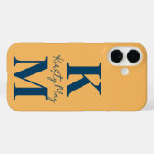 Coques Case-Mate iPhone Initiales minimes modernes Nom Personnaliser (Verso (horizontal))