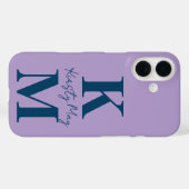 Coques Case-Mate iPhone Initiales modernes minimes Nom Personnaliser (Verso (horizontal))