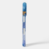 Coques Case-Mate iPhone Initiales Monogramme Aquarelle Encre Alcoolique Or (Verso / Droite)