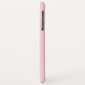 Coques Case-Mate iPhone Initiales Monogramme | Blanc Sur Rose Clair (Dos/Gauche)
