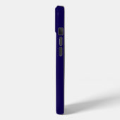 Coques Case-Mate iPhone Initiales Monogramme Bleu Élégant Moderne (Verso / Gauche)