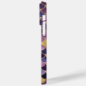 Coques Case-Mate iPhone Initiales Monogramme Écailles de Sirène Violet Or (Verso / Gauche)