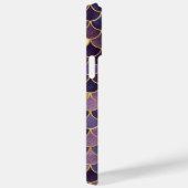Coques Case-Mate iPhone Initiales Monogramme Écailles de Sirène Violet Or (Verso / Droite)
