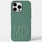 Coques Case-Mate iPhone Initiales Monogramme Eucalyptus Moderne Contempora (Verso)