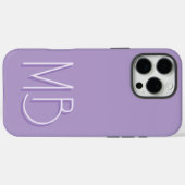 Coques Case-Mate iPhone Initiales Monogramme Moderne Violet Clair Contempo (Verso (horizontal))