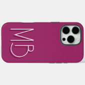 Coques Case-Mate iPhone Initiales monogramme modernes d'Amarante Contempor (Verso (horizontal))