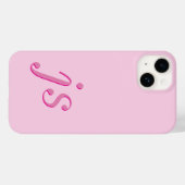Coques Case-Mate iPhone Initiales Monogramme Rose Élégant Moderne (Verso (horizontal))