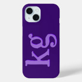 Coques Case-Mate iPhone Initiales Monogramme Violet Élégant Moderne (Verso)