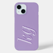 Coques Case-Mate iPhone Initiales Monogramme Violet Élégant Moderne (Verso)