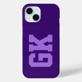Coques Case-Mate iPhone Initiales Monogramme Violet Élégant Moderne (Verso)