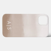 Coques Case-Mate iPhone Initiales Monogrammées Élégantes Champignon Brun O (Verso (horizontal))