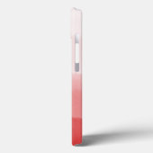 Coques Case-Mate iPhone Initiales Monogrammées Élégantes Corail Rouge Ombr (Verso / Gauche)