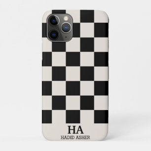 Case-Mate iPhone Case Initiales Monogrammées Rétro à Carreaux Esthétique
