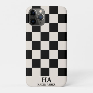 Case-Mate iPhone Case Initiales Monogrammées Rétro à Carreaux Esthétique