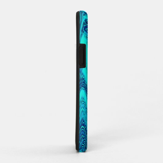 Coques Case-Mate iPhone Initiales Monogrammes Abstraits Motifs turquoise b (Dos/Droite)