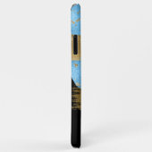 Coques Case-Mate iPhone Initiales monogrammes Black Blue Gold (Dos/Droite)