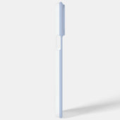 Coques Case-Mate iPhone Initiales monogrammes bleu clair pâle rayures blan (Verso / Droite)