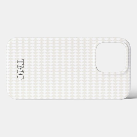 Coques Case-Mate iPhone Initiales Monogrammes Classiques Arlequin Diamants (Verso (horizontal))