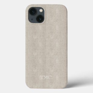 Case-Mate iPhone Case Initiales Monogrammes Classiques Luxe Linen Fabric