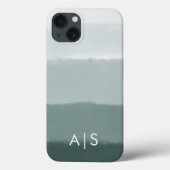 Coques Case-Mate iPhone Initiales monogrammes Élégantes Ombre d'épinette l (Verso)