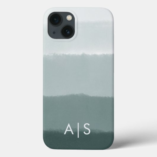 Coques Case-Mate iPhone Initiales monogrammes Élégantes Ombre d'épinette l (Verso)