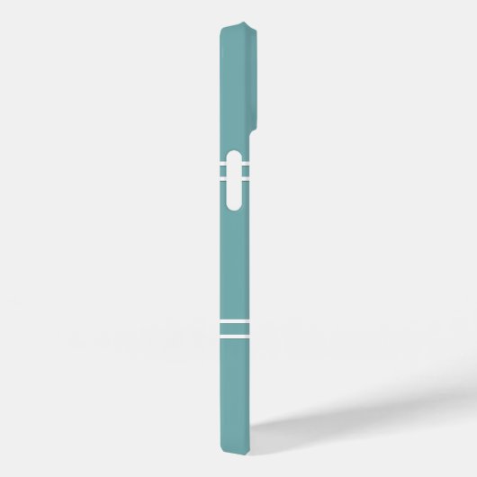 Coques Case-Mate iPhone Initiales monogrammes Modèle vert Turquoise modern (Verso / Droite)