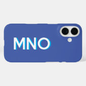 Coques Case-Mate iPhone Initiales Monogrammes modernes personnalisées (Verso (horizontal))