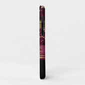 Coques Case-Mate iPhone Initiales monogrammes Or bordeaux noir (Dos/Gauche)