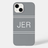 Coques Case-Mate iPhone Initiales Monogrammes Personnalisées Gris Ultime M (Verso)