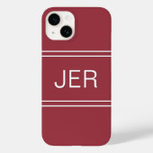 Coques Case-Mate iPhone Initiales monogrammes personnalisées Modèle noir m (Verso)