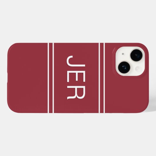 Coques Case-Mate iPhone Initiales monogrammes personnalisées Modèle noir m (Verso (horizontal))