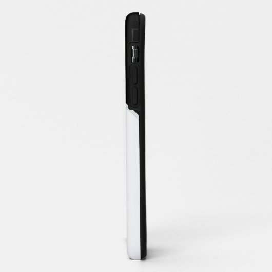 Coques Case-Mate iPhone Initiales monogrammes Rétro noir et blanc (Dos/Gauche)