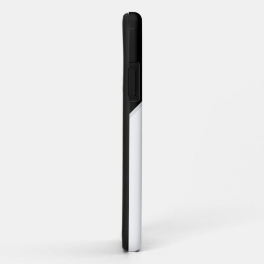 Coques Case-Mate iPhone Initiales monogrammes Rétro noir et blanc (Dos/Droite)