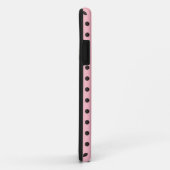 Coques Case-Mate iPhone Initiales monogrammes roses et Pois Brown (Dos/Droite)