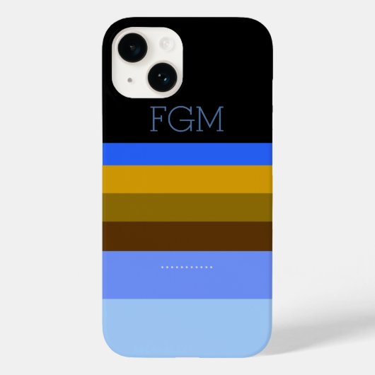 Coques Case-Mate iPhone Initiales personnalisées triées par cool (Verso)