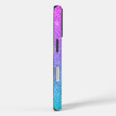 Coques Case-Mate iPhone Initiales Personnalisées Vert Bleu Violet Élégant (Verso / Droite)