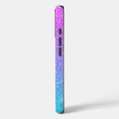 Coques Case-Mate iPhone Initiales Personnalisées Vert Bleu Violet Élégant (Verso / Gauche)
