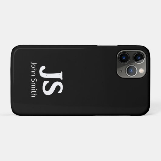 Coques Case-Mate iPhone Initiales personnelles personnalisables (Dos (Horizontal))