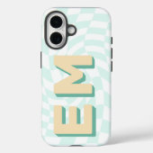 Coques Case-Mate iPhone Initiales rétro Monogrammes du tableau de contrôle (Verso)