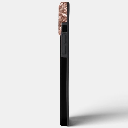 Coques Case-Mate iPhone Initiales rose Parties scintillant or Monogramme s (Verso / Gauche)