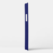 Coques Case-Mate iPhone Initiales superposées Modern 2 | Gris sur bleu mar (Verso / Droite)