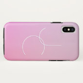 Coques Case-Mate iPhone Initiales superposées Modern 2 | Ombre rose (Dos (Horizontal))
