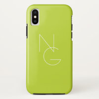 Initiales superposées Modern 2 | Vert Citron
