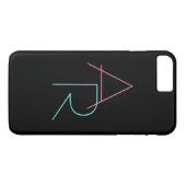 Coques Case-Mate iPhone Initiales superposées modernes | Rose Turquoise No (Dos (Horizontal))