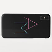 Coques Case-Mate iPhone Initiales superposées modernes | Rose Turquoise No (Dos (Horizontal))