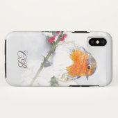 Coques Case-Mate iPhone Initiales sur mesure Anglais Baies d'hiver des ois (Dos (Horizontal))